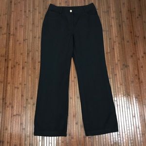 St. John Caviar Black Stretch Straight Pants